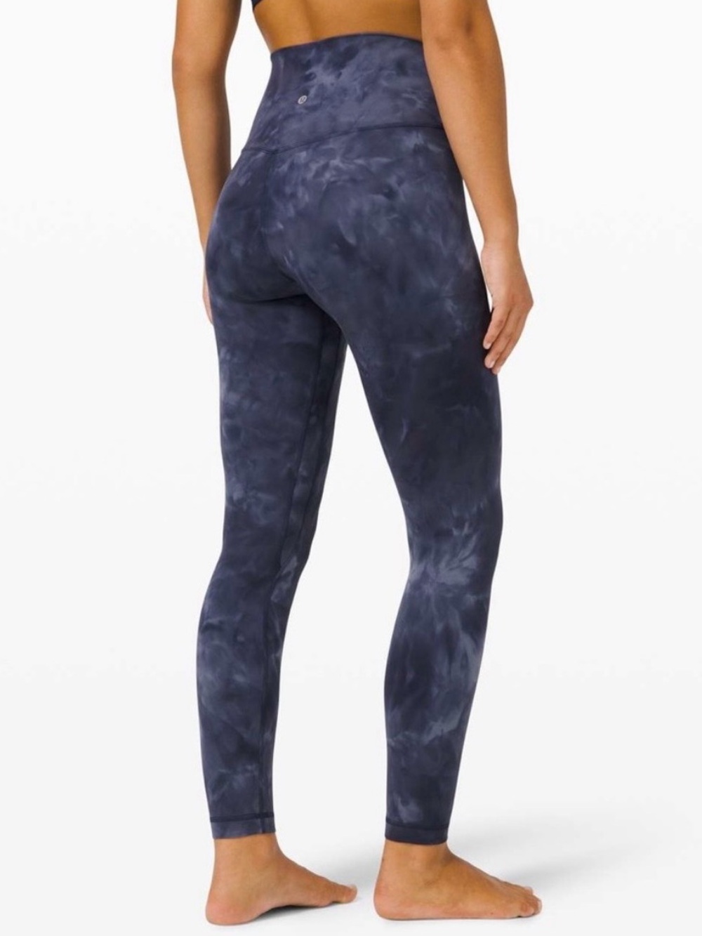 Lululemon Align Pant 25” in Diamond Dye, Asphalt Gray True Navy, Size 6